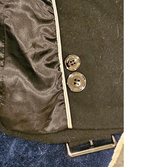 Kenneth Cole New York 3/4 Length Black Pea Coat Size 14 - Picture 13 of 13